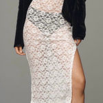 Anthropologie Lace Midi Slip Dress /Cover-up, Size L Photo 0
