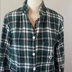 Selina Lounge Plaid Flannel Pajama Shirt Green Size Medium Photo 1
