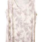 LOGO By Lori Goldstein Logo Layers by Lori Goldstein Sleeveless Tie Dye Tank Top White Grey Size large Photo 0