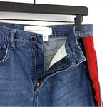 Victoria Beckham  Neat Boy Jean Blue Denim Tuxedo Stripe Fringe 27 Photo 6