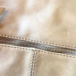 Lucky Brand  Foldover Crossbody Bag Whipstitch Leather Olive‎ Green Boho Festival Photo 9