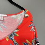 Venus Lascana for Red Tropical Print Casual Vacation Top - 1X - Womens Plus Size Photo 1