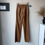 NEW Cultnaked Killa Choco Brown Vegan Faux Leather High‎ Rise Straight Pants XS Photo 10