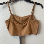 VERO MODA  Camel Ribbed Crop Top Photo 2