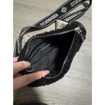 Steve Madden Black Sherpa Crossbody Bag Adjustable Logo Strap Purse Women's Photo 2