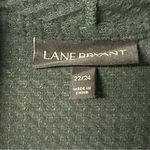 Lane Bryant  Cardigan Women Plus Size 22 Green Waterfall Open Front Long Sleeve Photo 1