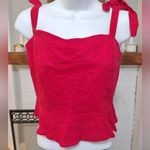Gypsies & Moondust  Red Sleeveless Top with Bow Straps Photo 0