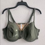 Cacique Swim Olive Underwire Lightly Lined Balconette Bikini Top, Size 42DD Photo 3
