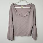 Free People  We The Free Thermal Waffle Knit Dahlia Top Size Small Sweater Photo 2