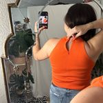 ZARA  Square Neck Choker Top Orange Size Small Photo 2