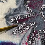 Vintage IDI by Matthew Art to Wear Top Women's Size Large Rayon Embellished Bead White Photo 3