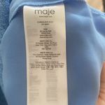 Maje Blue Lace Reglisse Ruffled Cold Shoulder Dress size L Cottagecore Milkmaid Photo 11