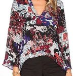 Parker Revolve Bliss Blouse Congo Longsleeve Silk Lined V-Neck Women Top Small Photo 0