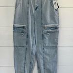Hot Topic Women’s 9 Indigo Denim Chain Jogger Pants New NWT Photo 0