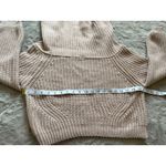 Lulus Turtleneck Beige Knit Sweater Womens Cowl Neck Long Sleeve Cropped Size S Photo 4