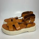 Franco Sarto Wallow cognac leather sandals women’s size 10 casual summer trendy Photo 3