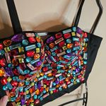 Charmian Women Rhinestone Push Up Bra Studded Gem Bustier Crop Top Black Size 2X Photo 7