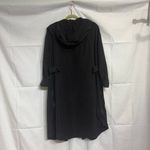 ZARA Basic Dept Black Long Hooded Windbreaker Jacket Sz S Photo 7