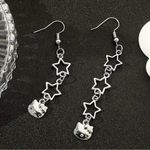 Hello Kitty  Licensed Silver Plated Star Shaped Dangle Earrings NWT Photo 4