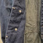 {8} Axcess By Liz Claiborne Military Soldier Jean Jacket Cyber Punk Vintage Blue Photo 6