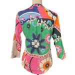 Nwt Vilagallo Colored Floral Print Top Size 34( US XS) Orange Photo 4