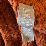Aerie Open Back Ribbon Tie Cable Knit Cozy Rust Brown Wool Blend Sweater Medium Photo 5