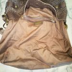 Isabella Fiore Y2K  Carina Hobo Dark Brown Knitted Real Leather 16'hx14L Boho Bag Photo 11