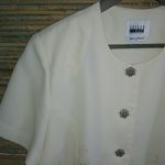 Leslie Fay  16 Yellow Floral Fitted Top Plus Photo 3