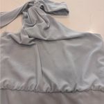 Halston Heritage One-Shoulder Dress in Light Gray size 4 Photo 5