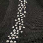 Y2K Vintage Perseption Black Bolero Cropped Tie Front Rhinestone Womens sz M Size M Photo 1