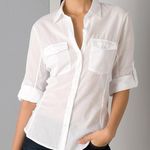 James Perse Standard  White Button Down Contrast Panel cotton Photo 0