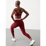 Athleta New S Interval Stash 7/8 Stripe TIght Redwood Small Regular Photo 6