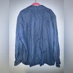 Ms. Lee Women Denim Long Sleeve Shirt Embroidered snowman Christmas tree size xl Blue Photo 1