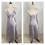 Jones New York Vintage Slip Dress lavender paisley metallic satin maxi women’s S fairycore boho Photo 1