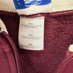 Vintage PFI Grandma Collared Sweatshirt Size 2XL Maroon Red Puff Floral 1/4 Zip Photo 3