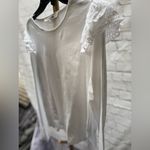 joe's jeans  White Eyelet Ruffle Sleeve Top size Medium Photo 1