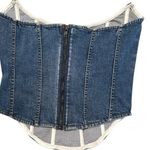 Good American  Denim Corset Top Women’s Size L Blue Bustier Strapless NWT Photo 5