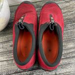 Lands' End Land’s End Red & Black Suede Zip Up Athletic Shoes 7.5 Photo 1