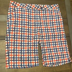 Cracked Wheat Red Blue Box Plaid Golf Shorts Size 6 Photo 0