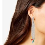 INC silver tone fringe earrings NWT Photo 2