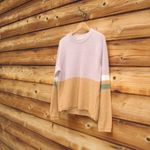 Madewell  Striped Roll-Trim Waffle Pullover Sweater in Cotton-Merino Yarn Photo 3