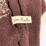 Simply Noelle  Maroon Knit Fringe Scarf Striped Soft Cozy Acrylic Winter Wrap Photo 2