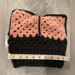 Handmade Crochet Cat Animal Ear Beanie Hat Cozy Ribbed Brim Stretch Winter Hat Photo 3