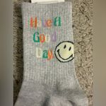 American Eagle  Gray AE Have a Good Day Smiley® Colorful ‘90s Crew Socks Photo 1