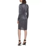 Calvin Klein  Metallic Animal Print Ruched Bodycon Dress Size 6‎ Party Formal EUC Photo 2