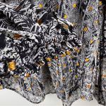 Love stitch long sleeve bohemian boho peasant blouse‎  gold metallic print Sz S Photo 6