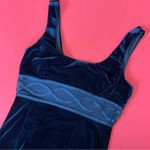 Betsy and Adam Vintage 90’s Solid Black Velvet Sleeveless Mesh Cut Out Sleeveless Bodycon Dress Photo 1