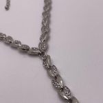 Women’s Silver Tone / Rhinestone Necklace Adjustable Length Costume Jewelry Photo 1