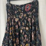 Natural Life  100% Cotton Dark Floral Maxi Skirt Size L/XL Boho Photo 1