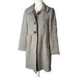 Gap Y2K Tweed Wool A Line Swing Pea Coat M Coquette Pin Up Textured Jacket Photo 2